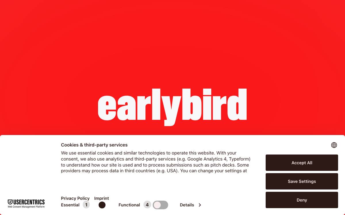 Earlybird DWES Management GmbH & Co. KG website preview