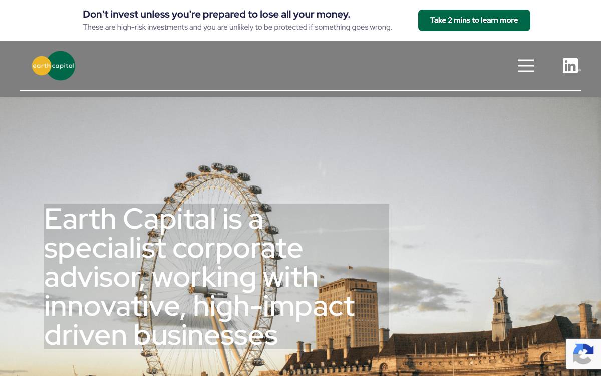 Earth Capital website preview