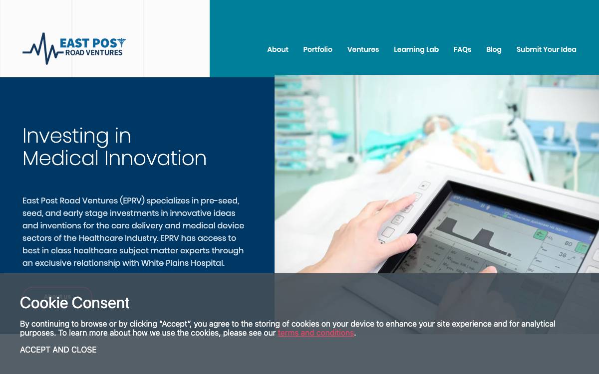 East Post Road Ventures website preview