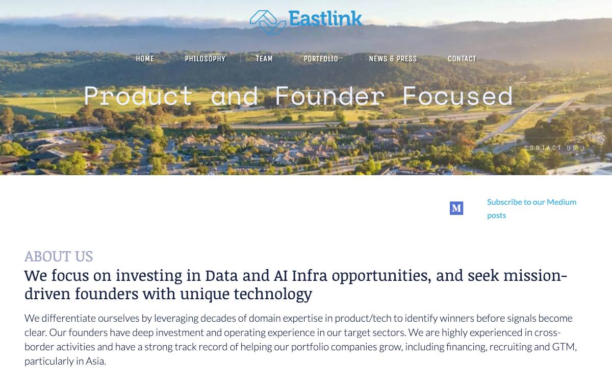 Eastlink Capital Partners website preview