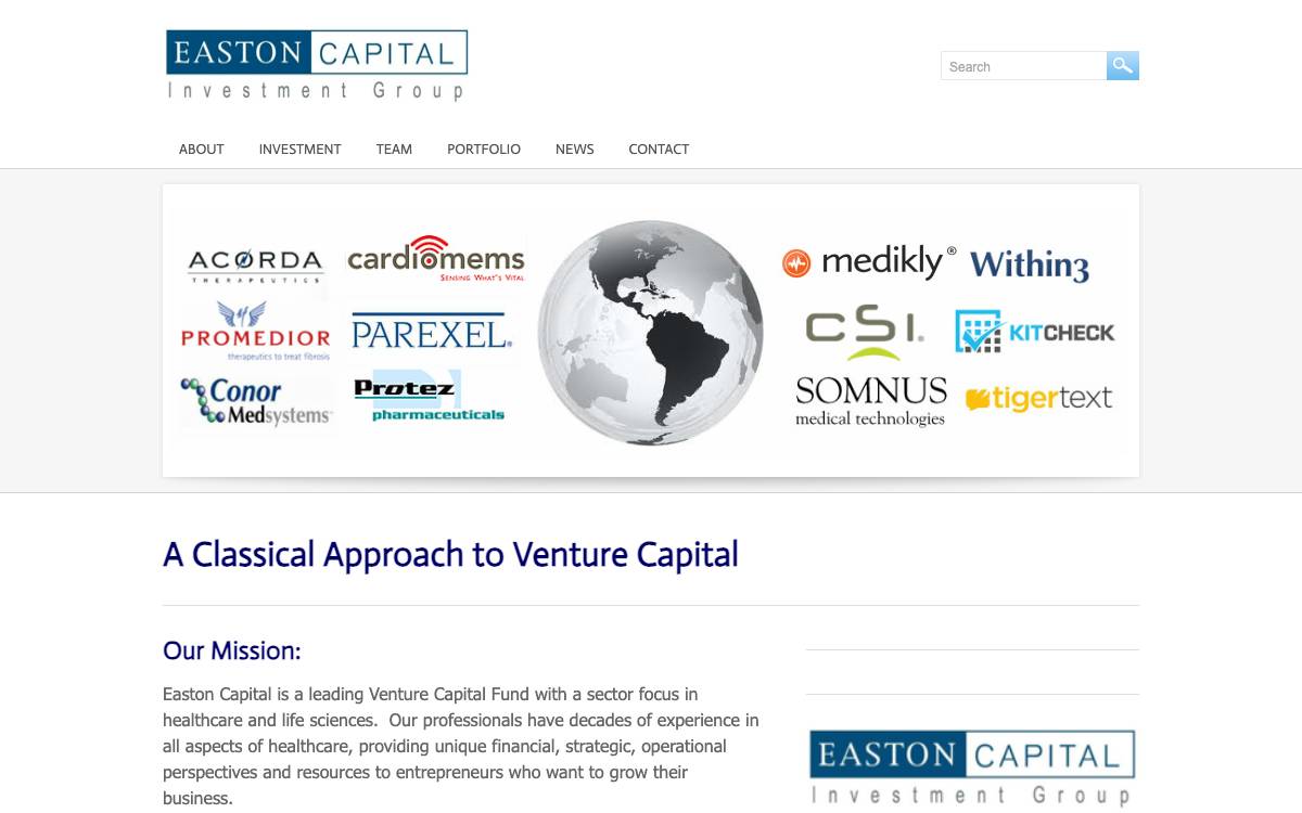 Easton Capital website preview