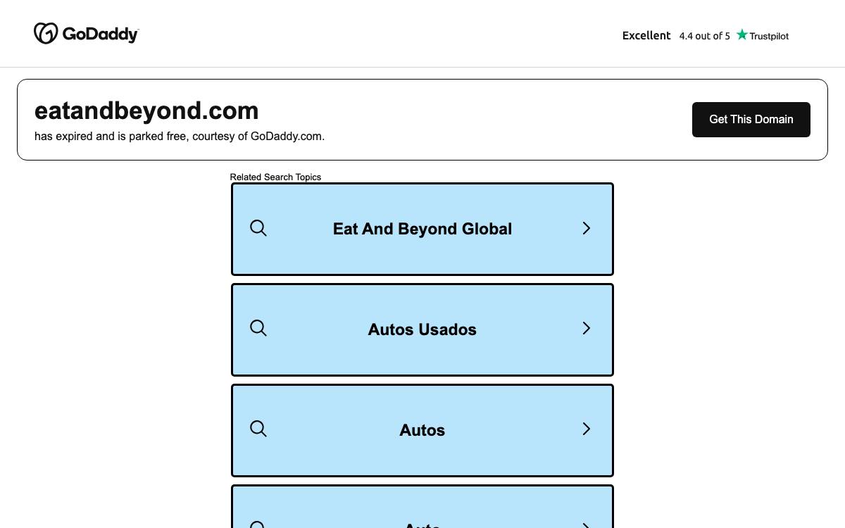 Eat & Beyond Global website preview