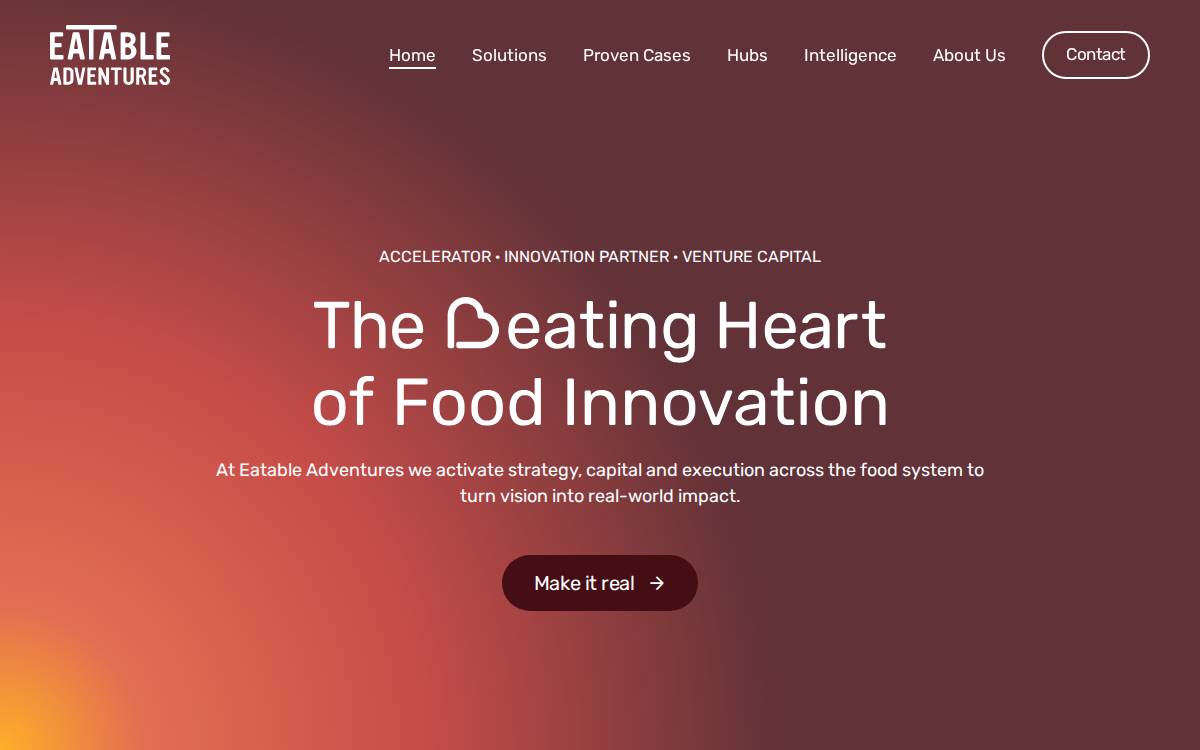 Eatable Adventures website preview