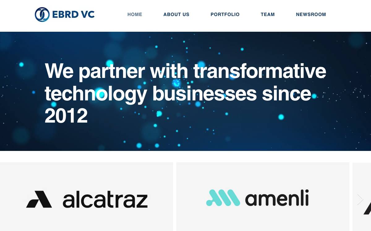 EBRD Venture Capital Investment Programme website preview