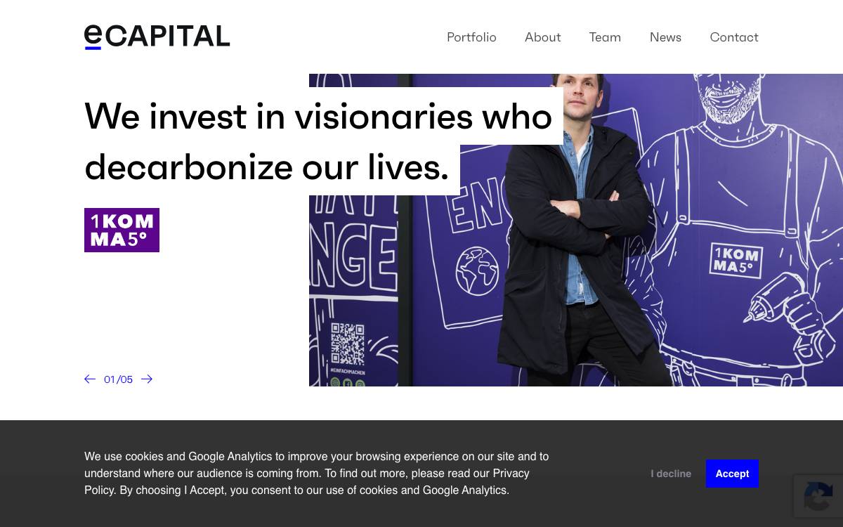 eCapital Entrepreneurial Partners AG website preview