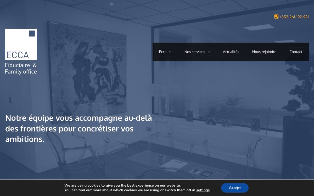 ECCA website preview