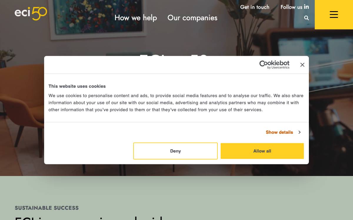 ECI Partners website preview