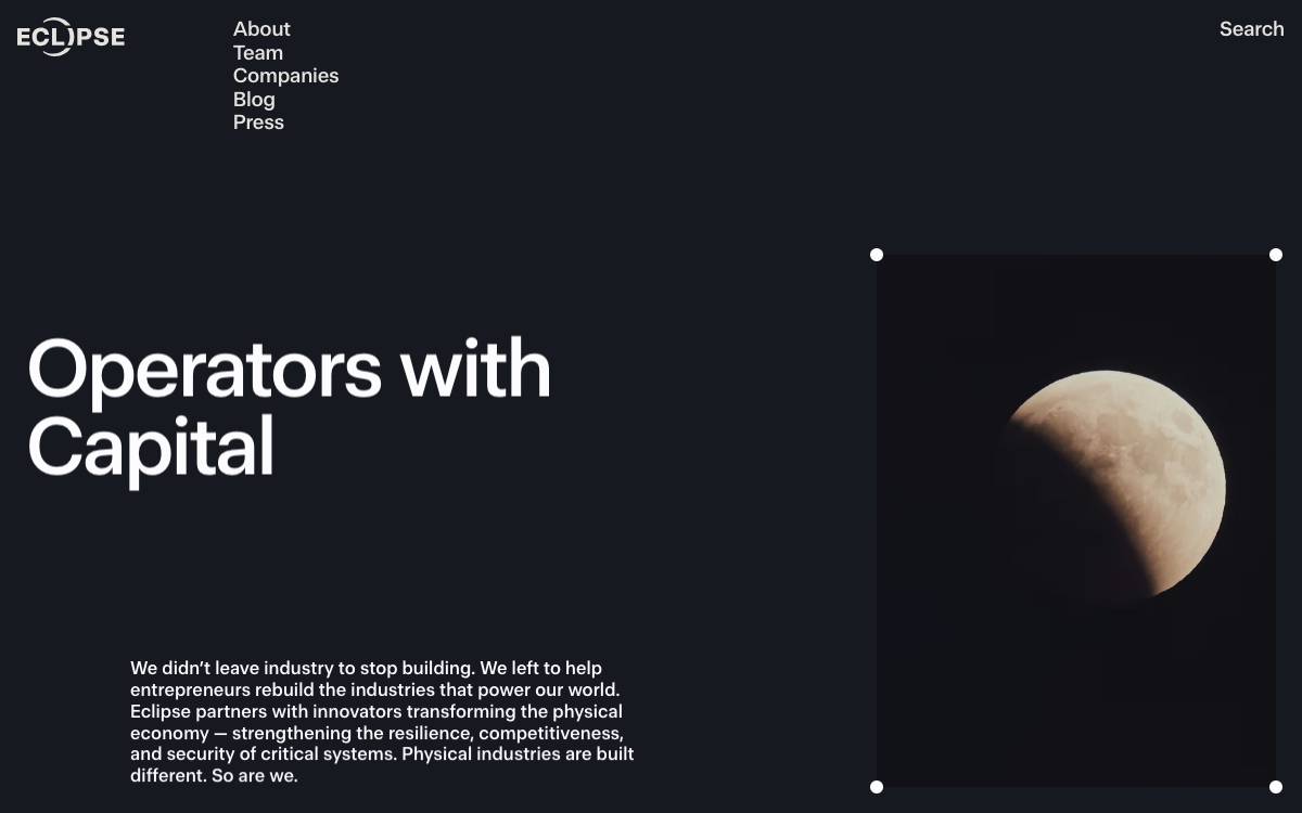 Eclipse Ventures website preview
