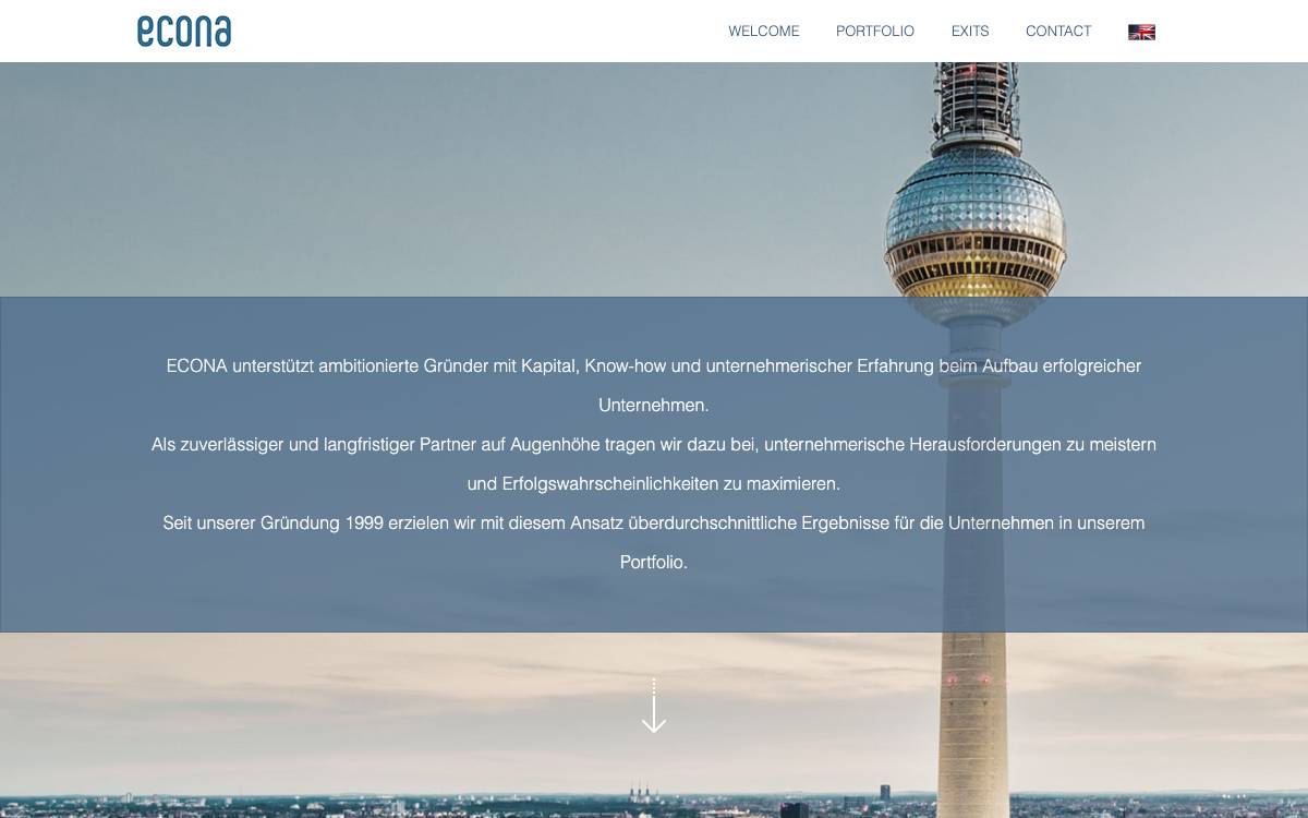 ECONA AG website preview