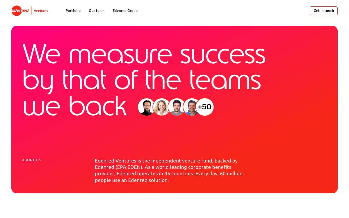 Edenred Capital Partners website preview