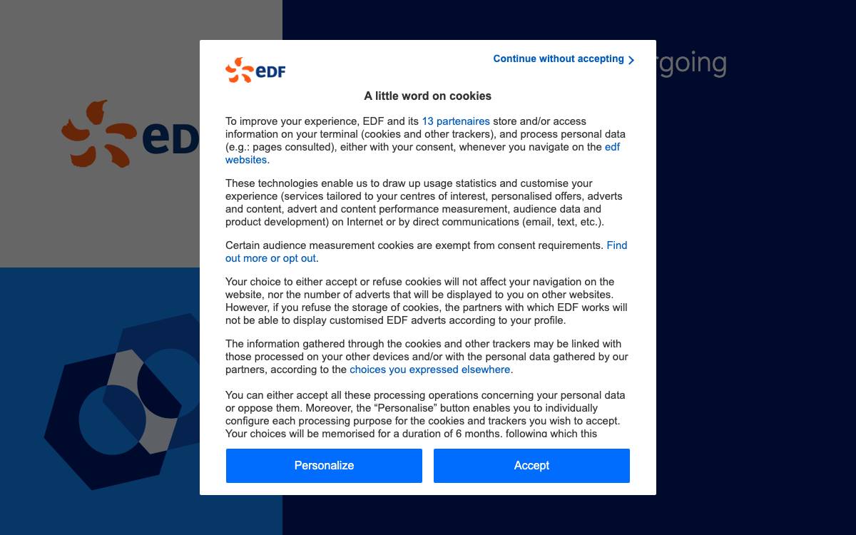 EDF Pulse Ventures website preview