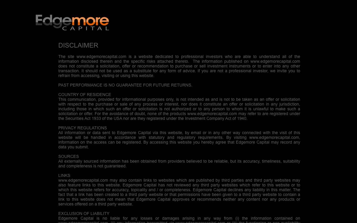 Edgemore Capital website preview
