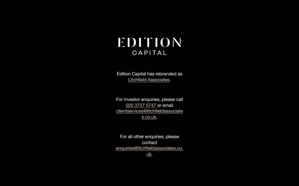 Edition Capital website preview