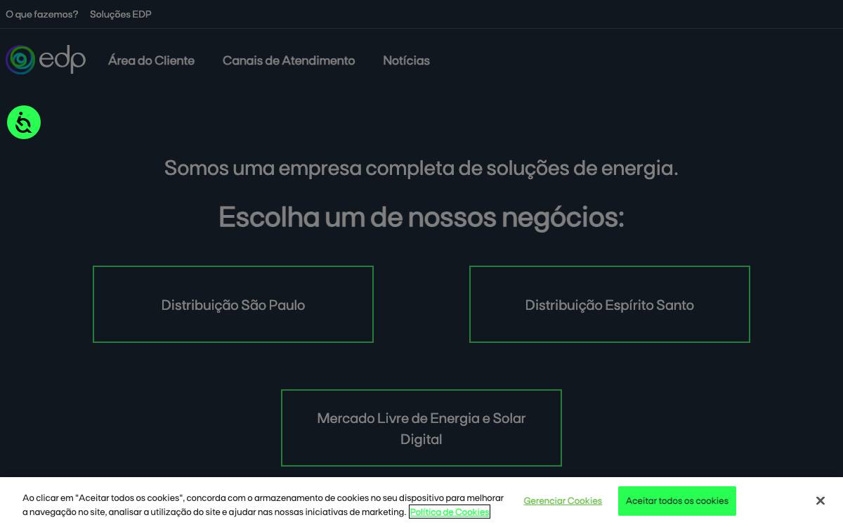 EDP Brasil website preview