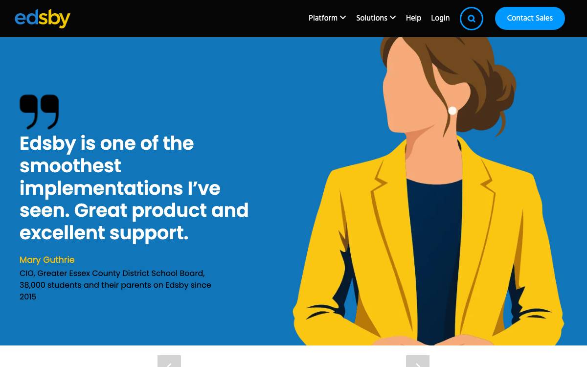 Edsby website preview