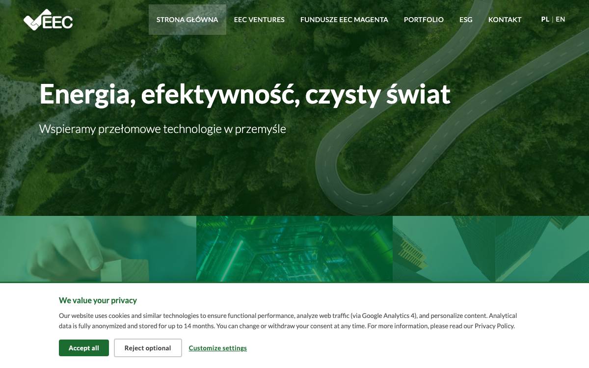 EEC Ventures website preview