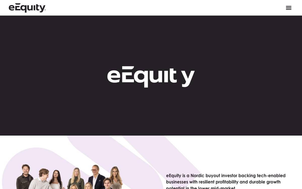eEquity AB website preview