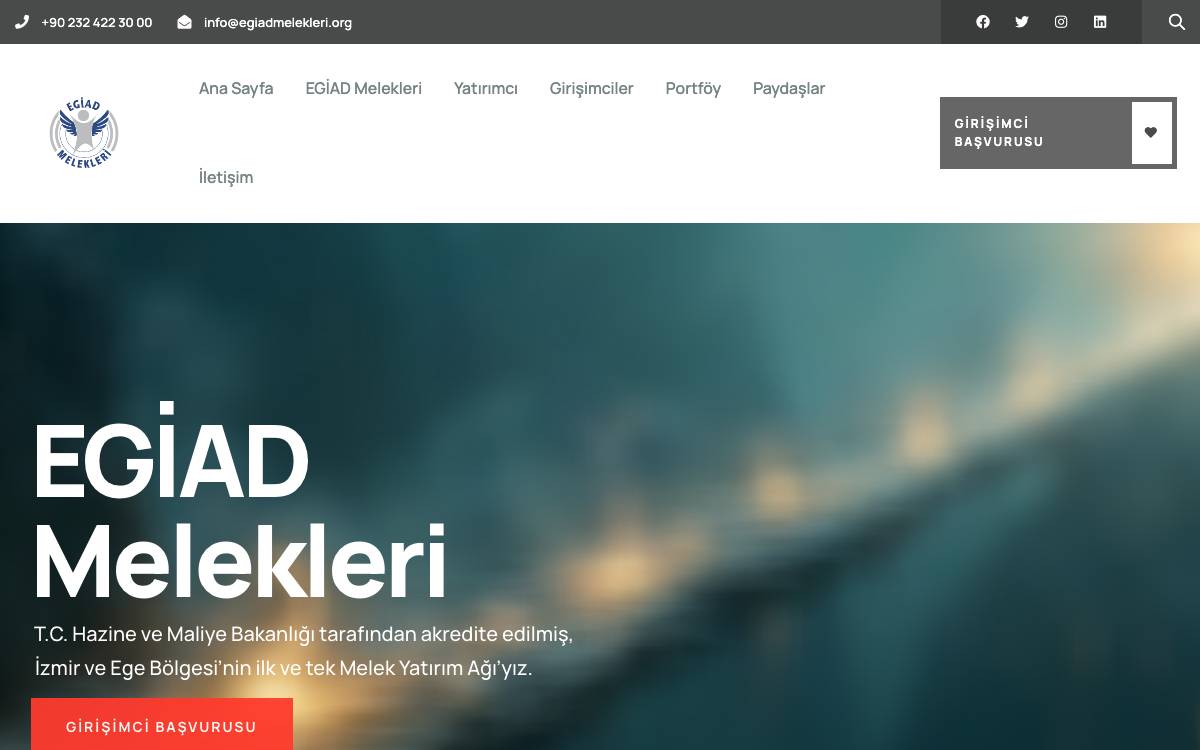 EGIAD Angels website preview