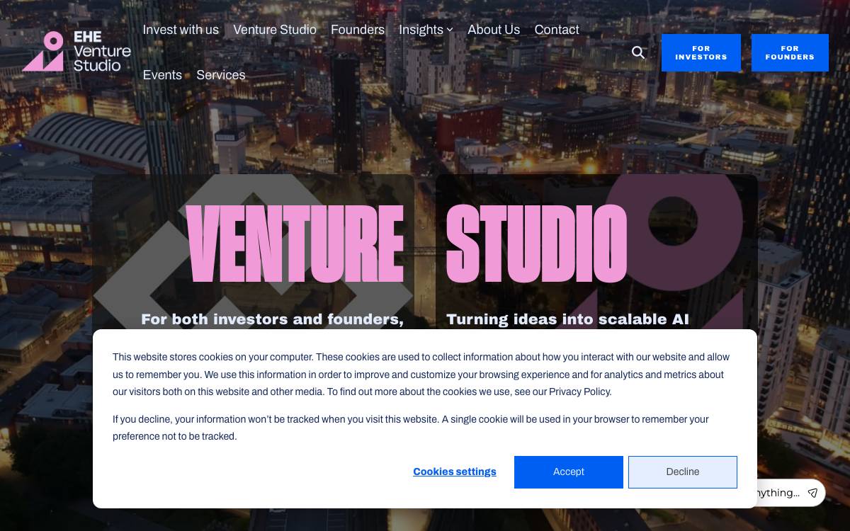 EHE Capital website preview