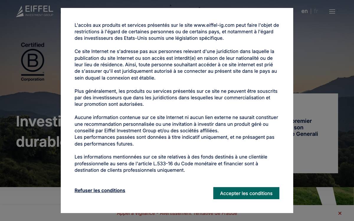Eiffel Investment Group website preview