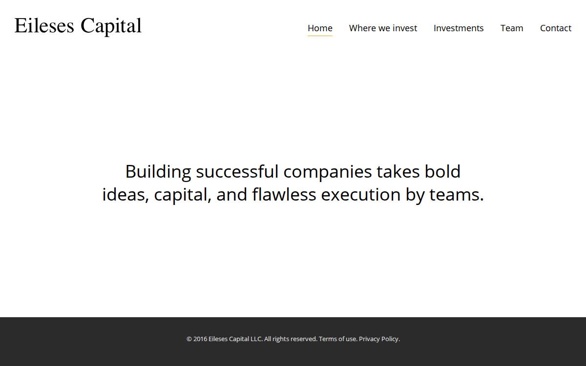Eileses Capital website preview