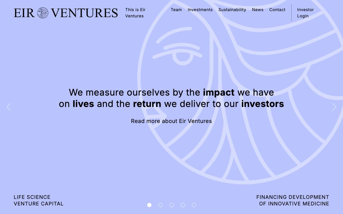 EIR Ventures website preview