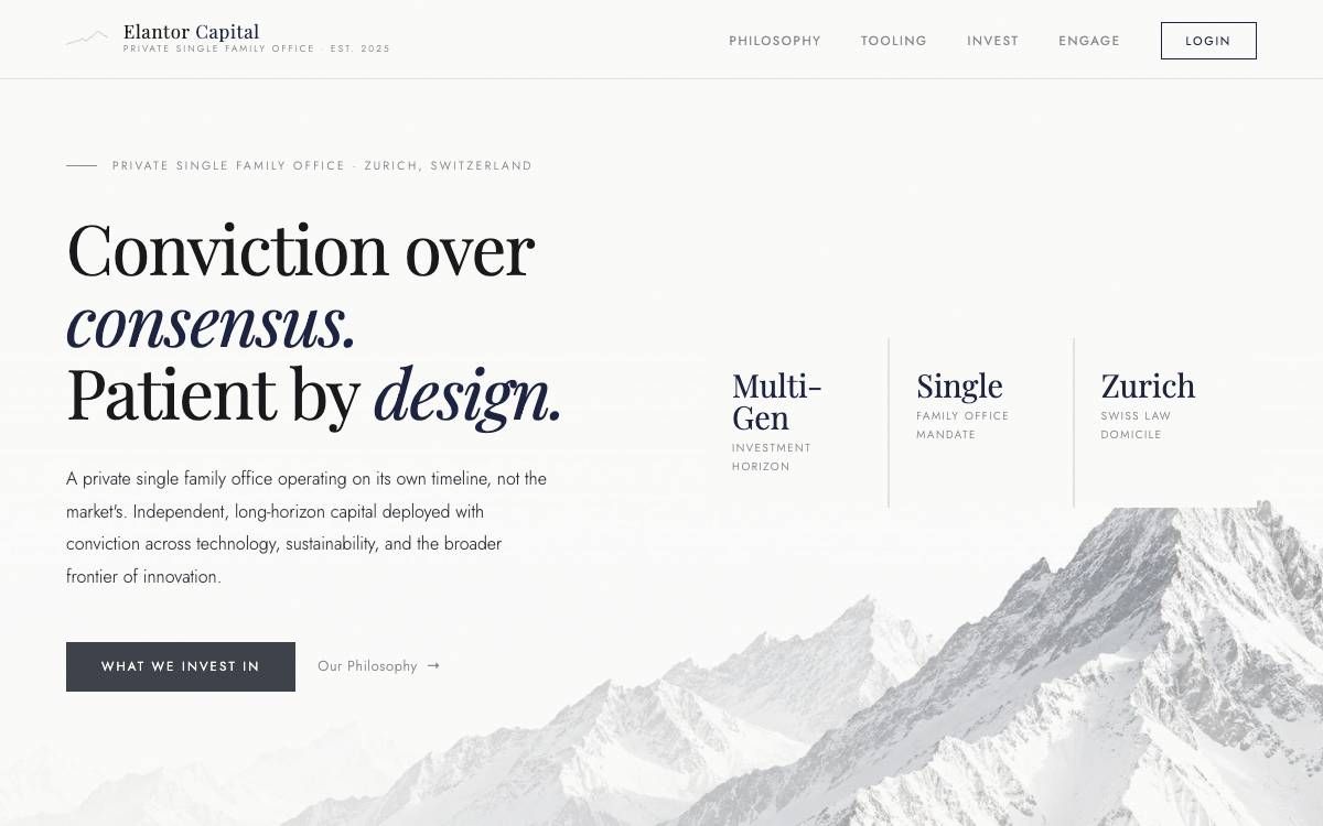 Elantor Capital website preview