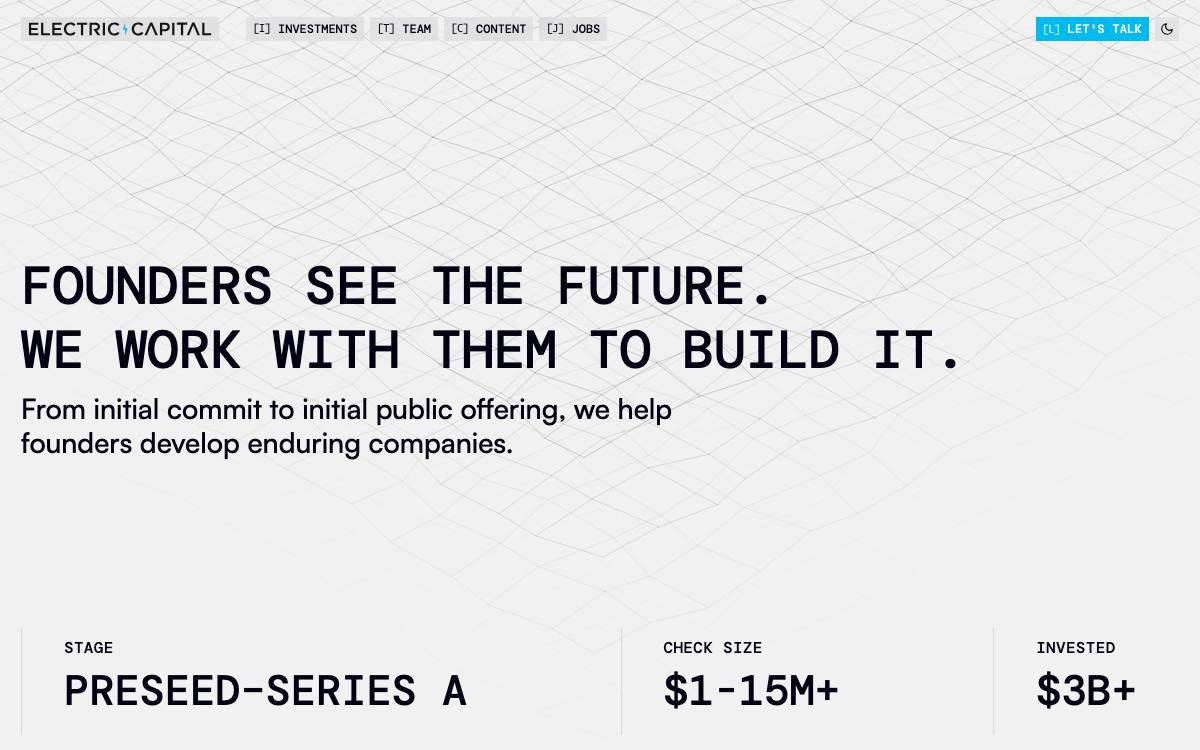 Electric Capital website preview