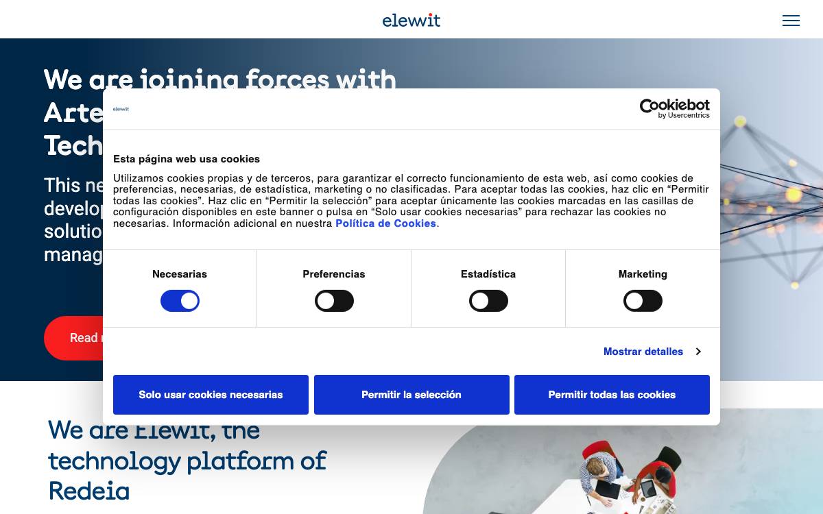 Elewit website preview