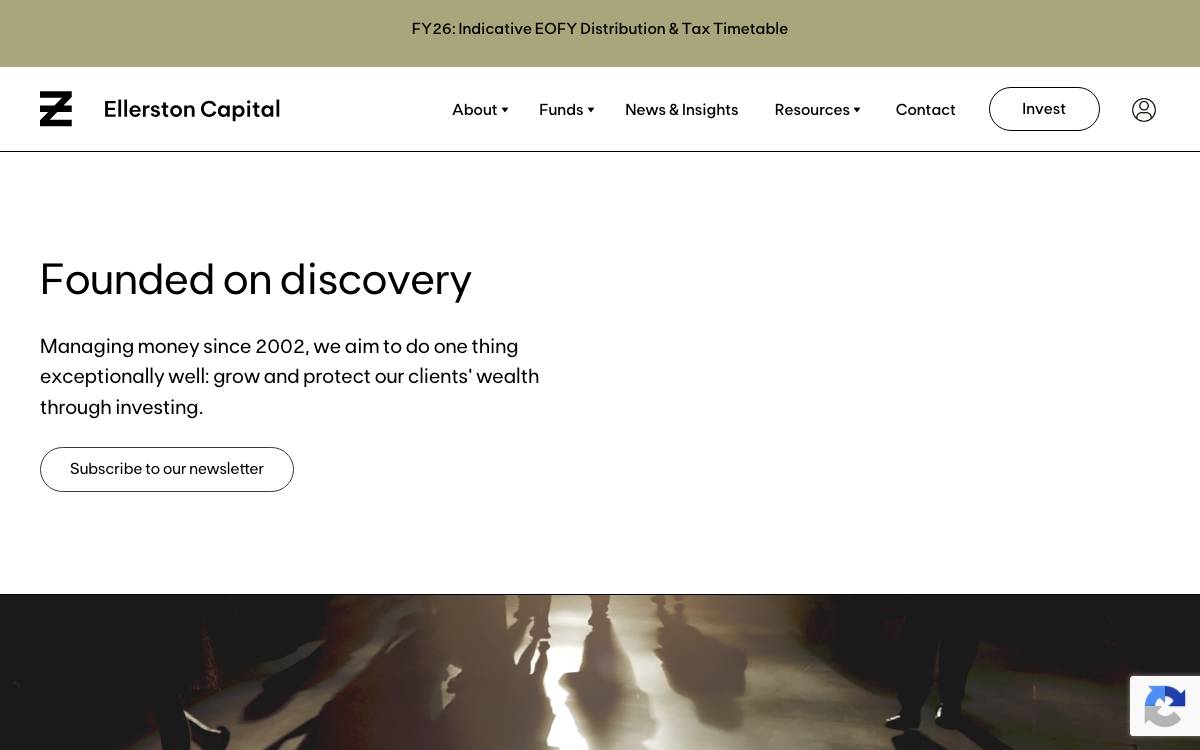 Ellerston Capital website preview