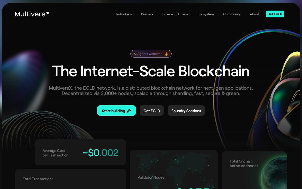 Elrond website preview
