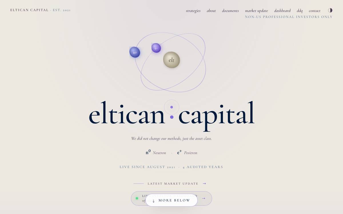 Eltican Asset Management website preview