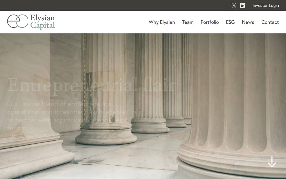 Elysian website preview