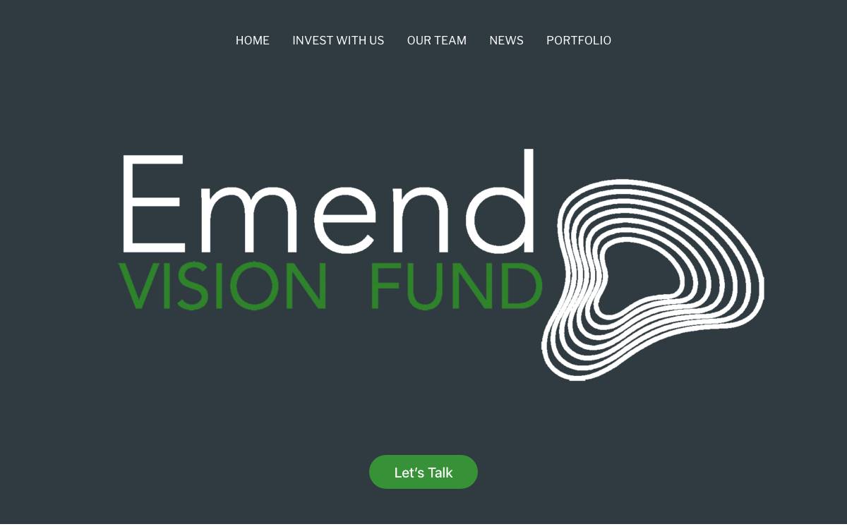 Emend Vision Fund website preview