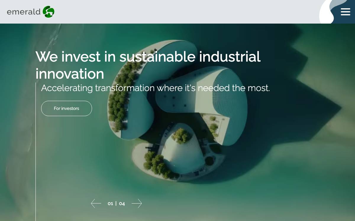 Emerald Technology Ventures Ag website preview