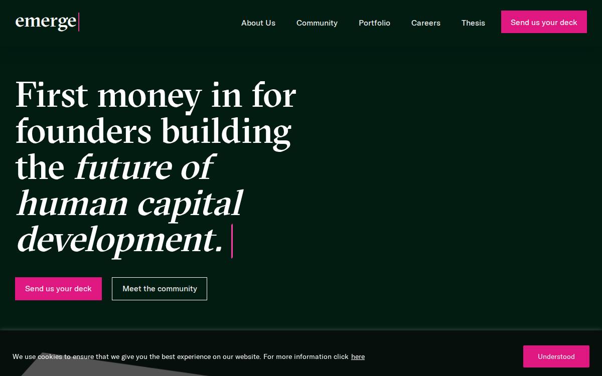 Emerge Education website preview