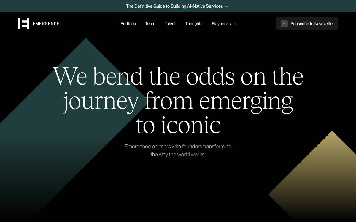 Emergence Capital Partners website preview