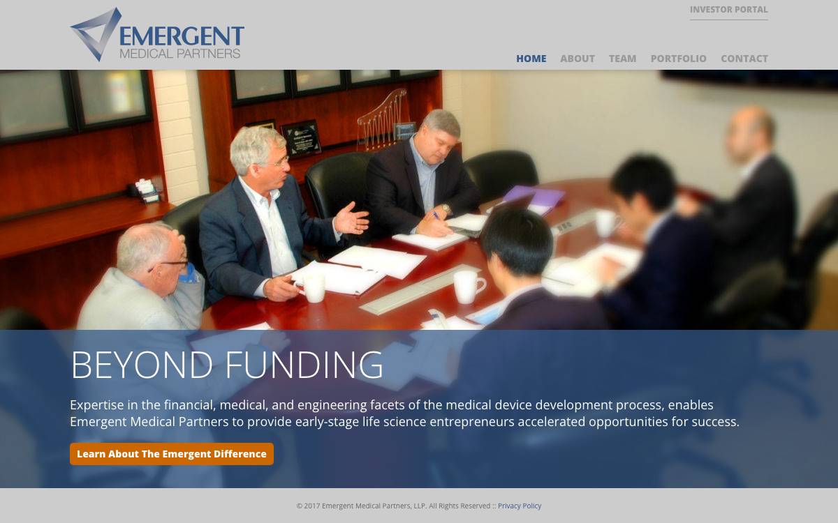 Emergent Medical Partners, LLP website preview