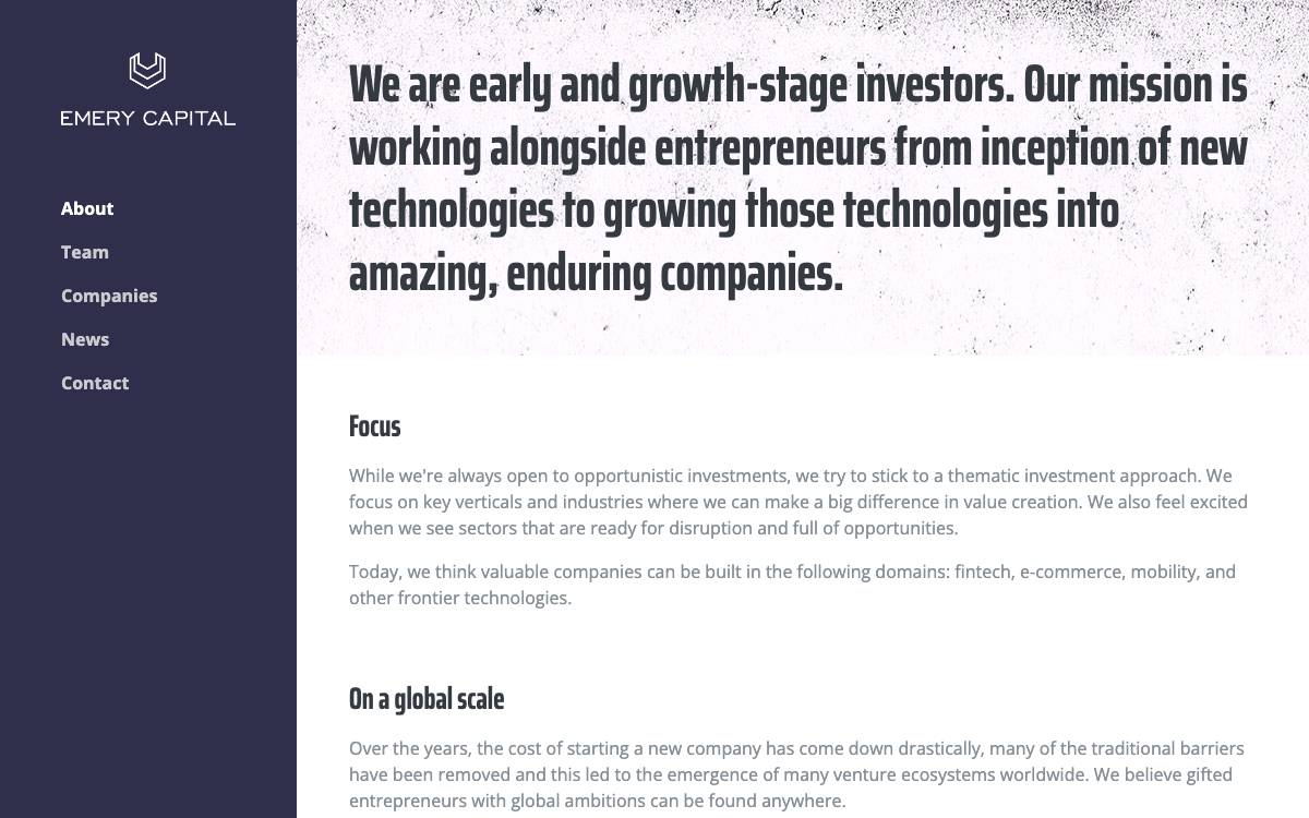 Emery Capital website preview