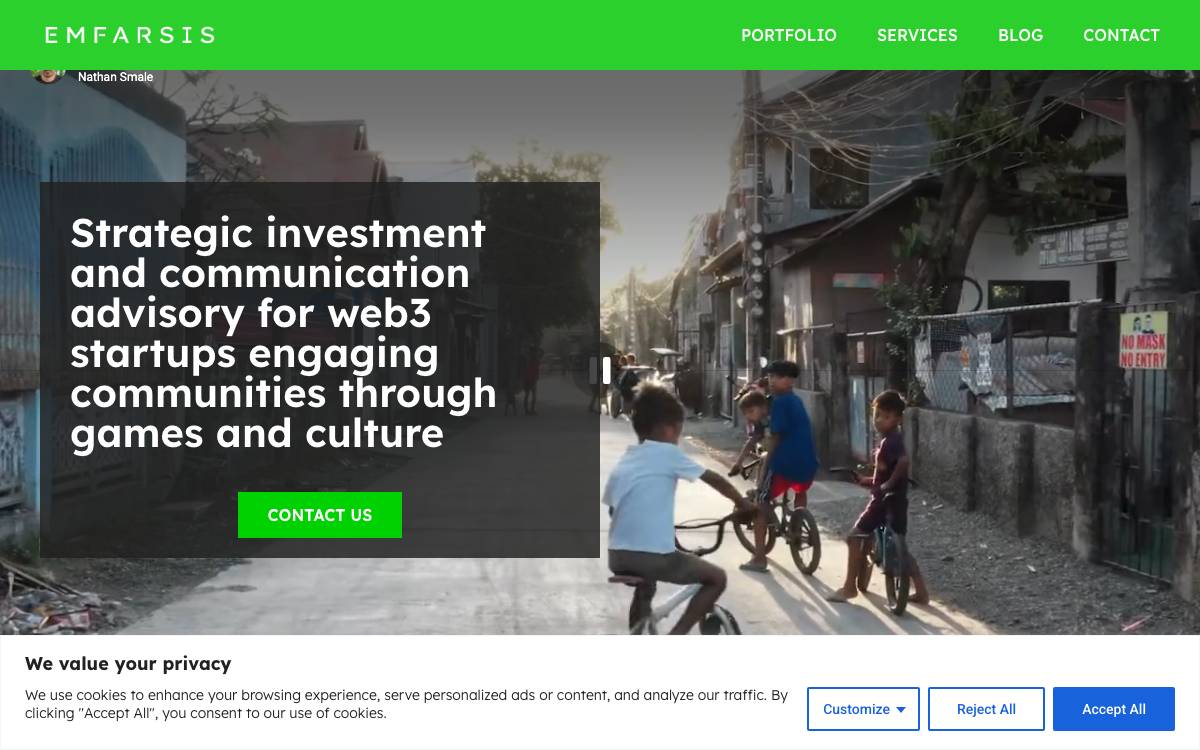 Emfarsis website preview