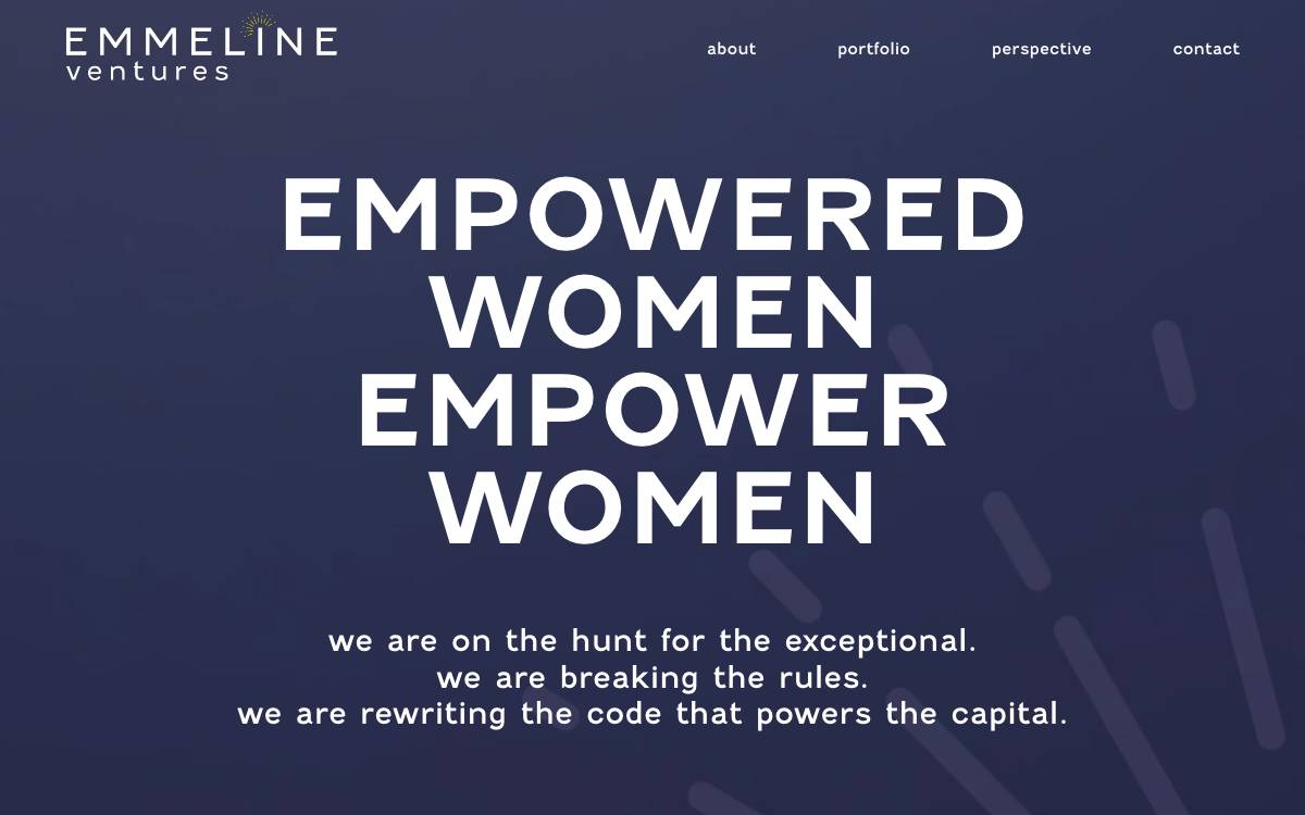 Emmeline Ventures website preview