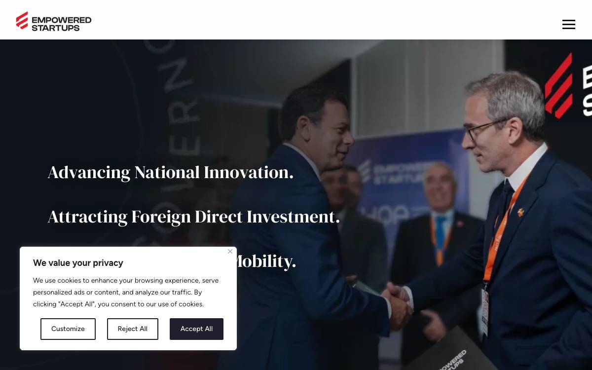 Empowered Startups Ltd. website preview