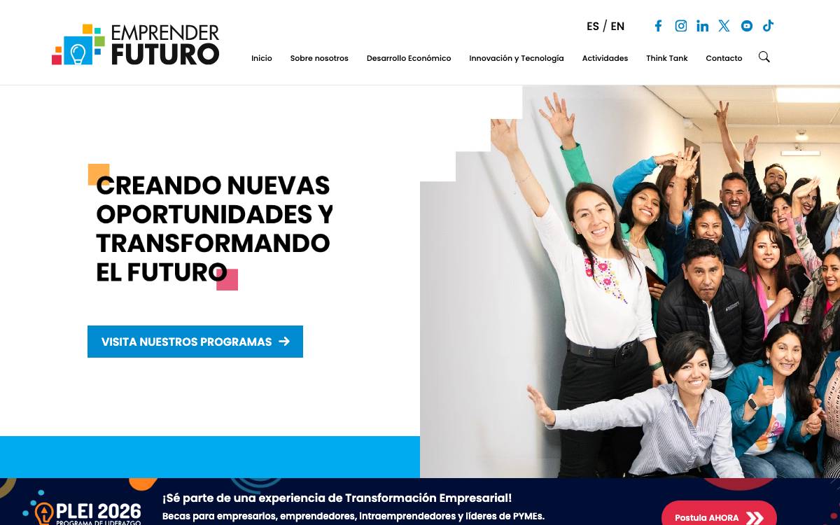 Emprender Futuro website preview