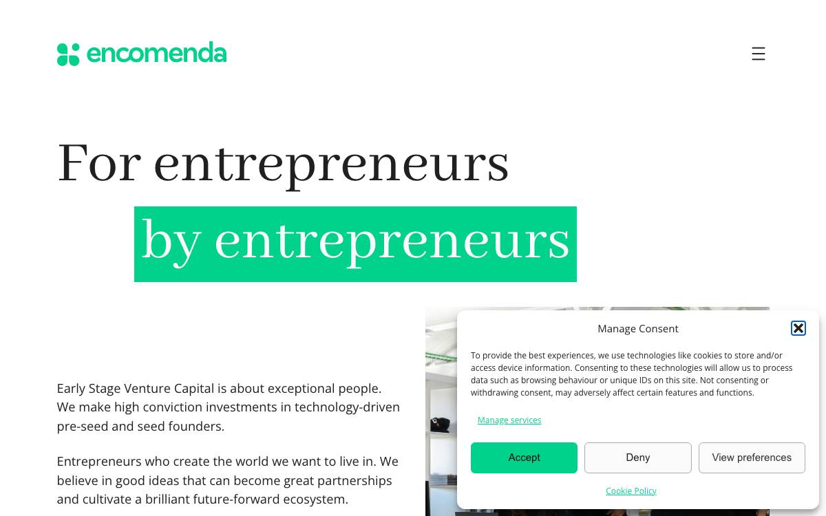 Encomenda – The Super Angel Fund website preview