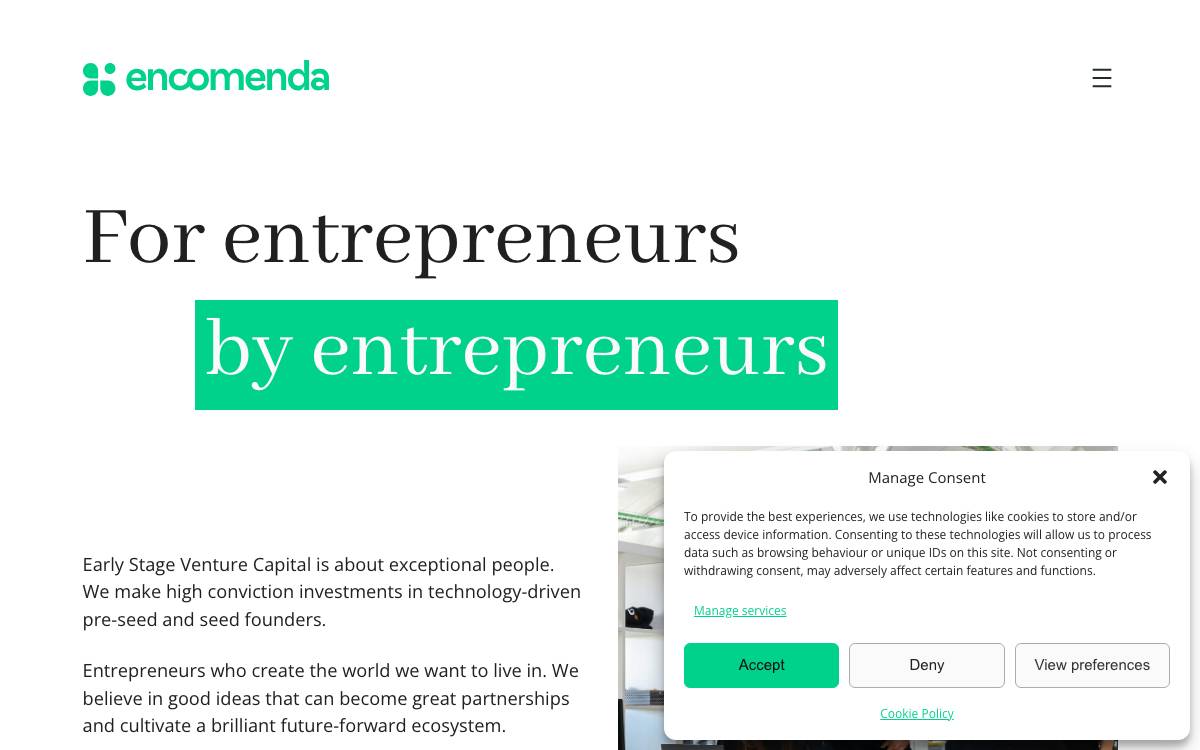Encomenda VC website preview