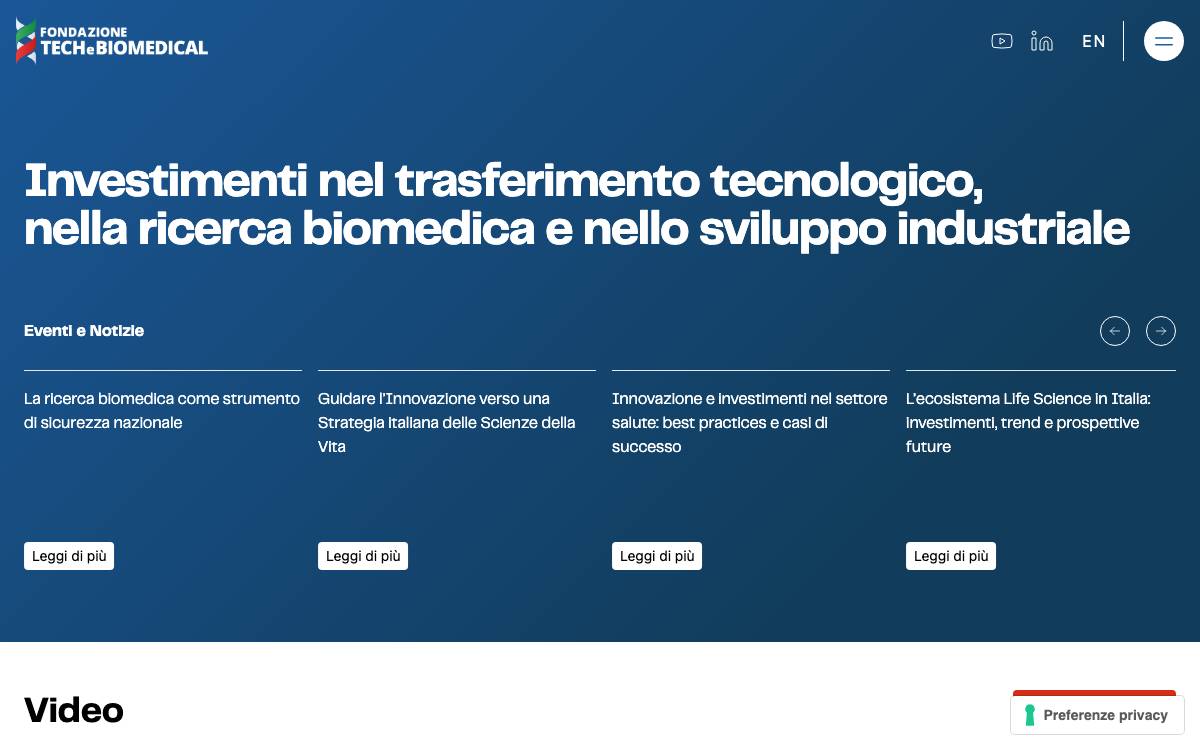 ENEA Tech e Biomedical website preview