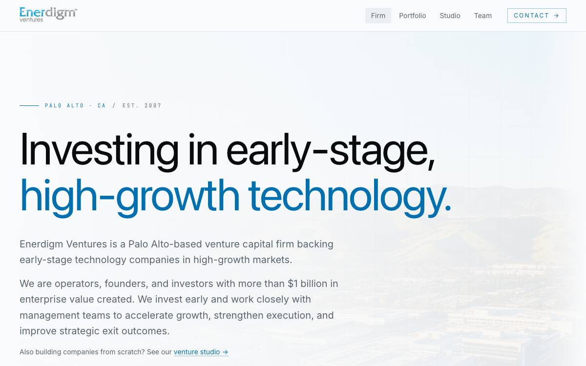 Enerdigm Ventures website preview