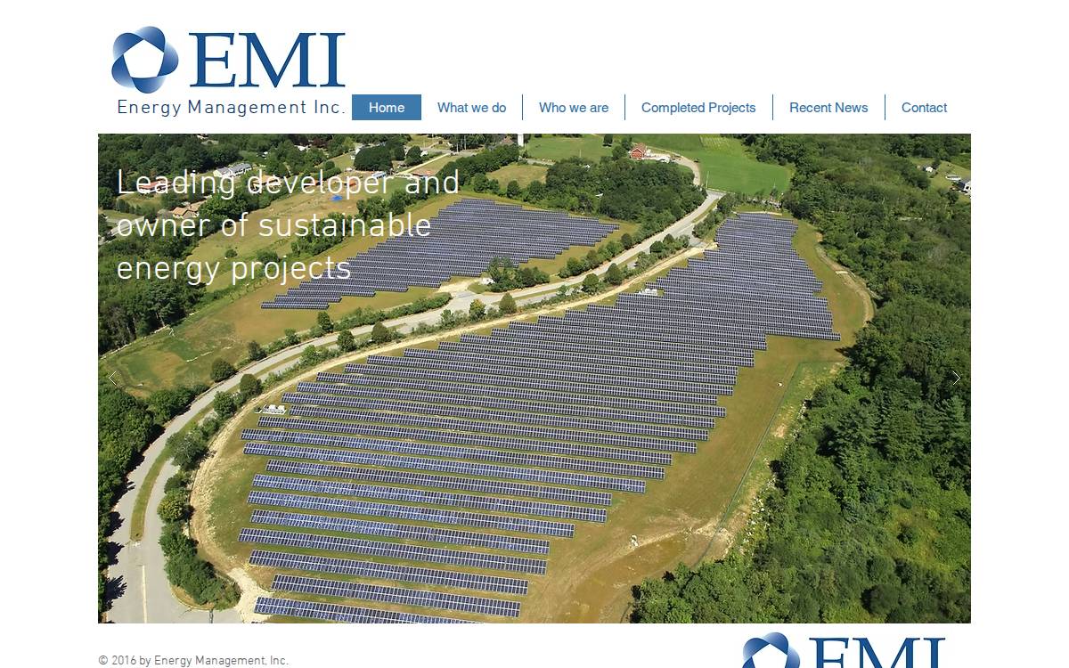 Energy Management website preview