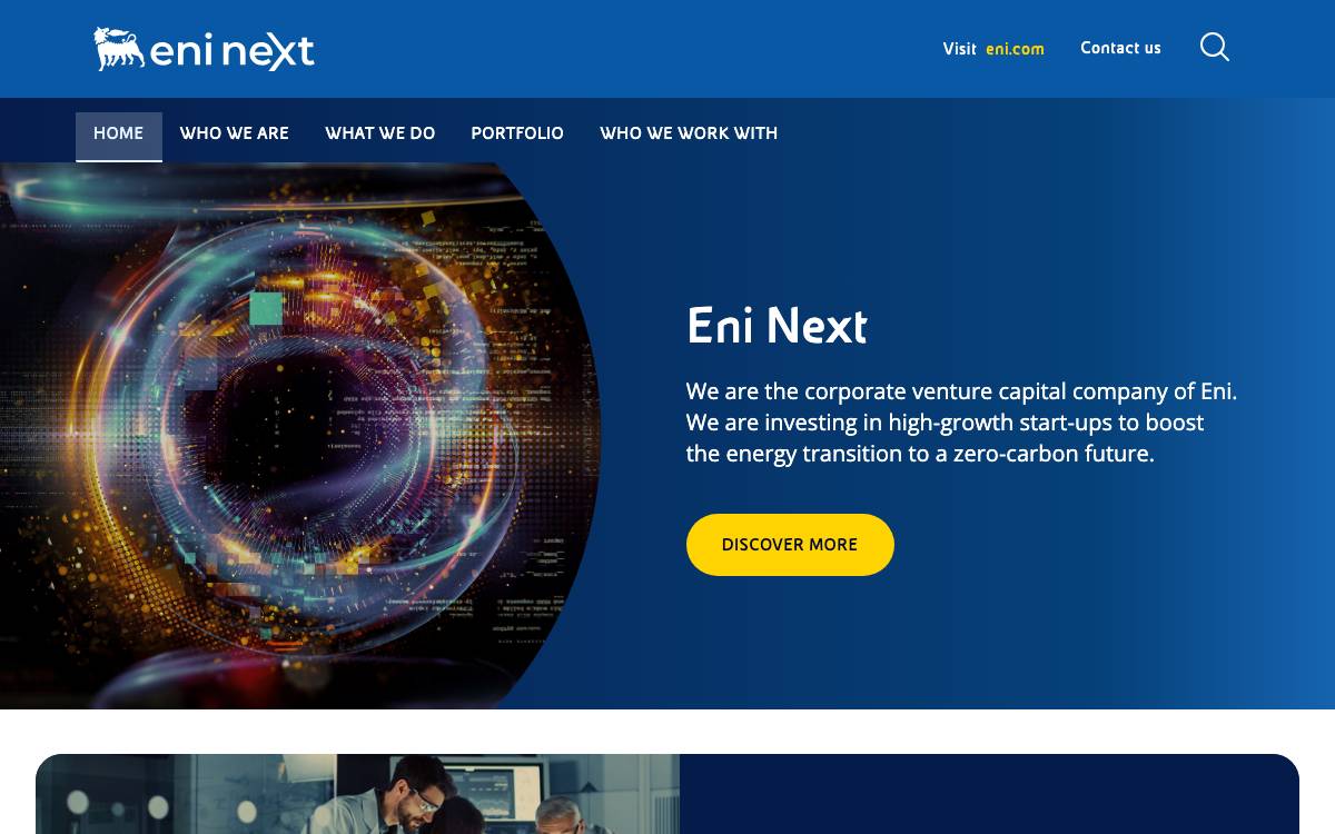 Eni Next website preview
