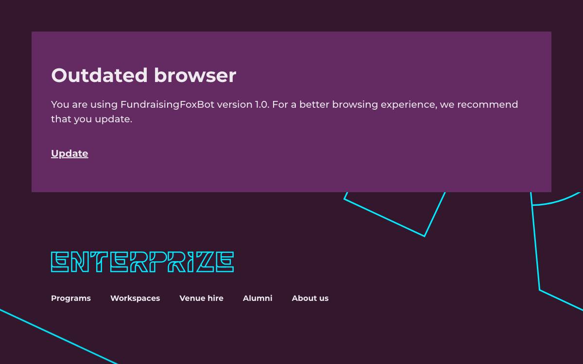 Enterprize Incubator website preview